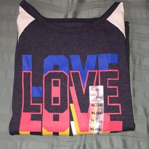 Old Navy “Love” shirt.